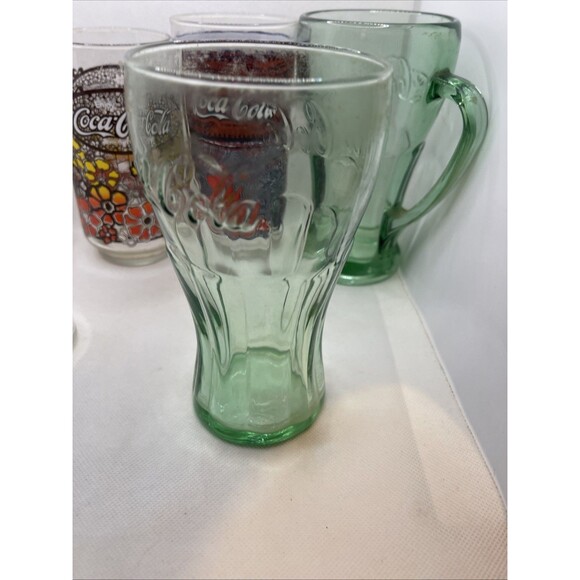 Vintage Coca-Cola - Coke Drink Glasses Cups Lot Of 6 - Nice Variety Lot - Picture 5 of 8